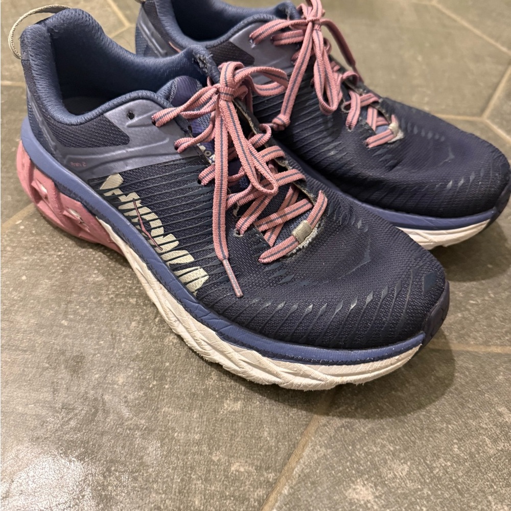 Hoka Women's Athletic Shoes in Navy and Pink